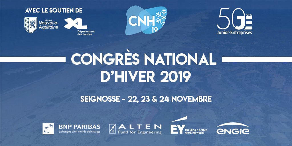 Le Congrès National d'Hiver des #JuniorEntreprises débute à Seignosse !

Ce congrès est une opportunité pour près de 1 000 Junior-Entrepreneurs de se réunir pour échanger et se former auprès de la CNJE et des partenaires du Mouvement !

#WeAreJE #CNH19 #50ansJE