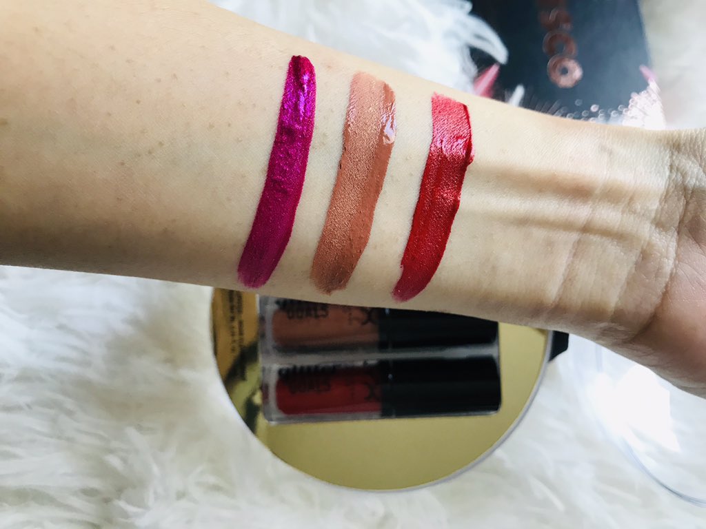 BeautyDiaryNews's tweet image. มีเซต liquid lipstick ของ NYX มาแจก มี3สีไซส์มินิ สีติดทนมากๆๆๆๆ ทั้งเปรี้ยวอมหวาน นู้ด แจก 1 รางวัล ง่ายๆ รี+ฟอล ติด #nyxcosmeticsth ประกาศผลเสาร์หน้านะคะ 💄💄