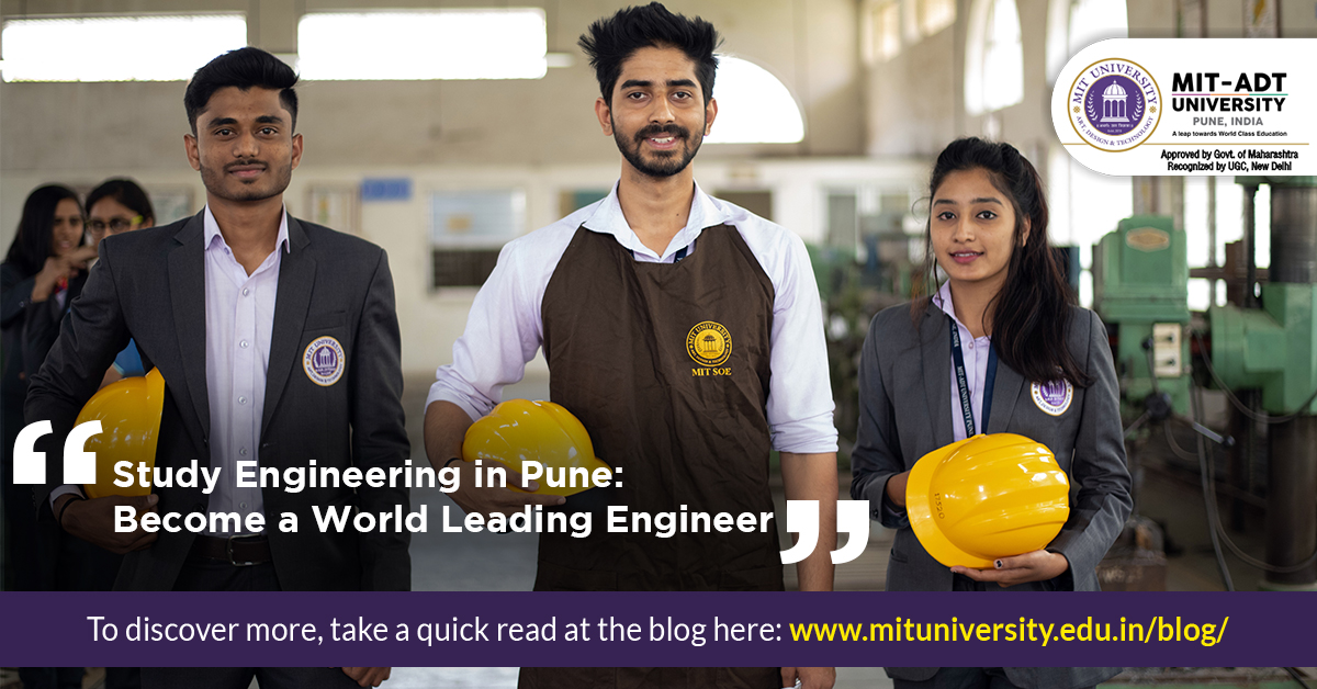 mitadtpune's tweet image. If you wish to become a world-leading engineer, Pune, Maharashtra would be the city to get a headstart. Study Engineering in Pune to gain a competitive edge. 
Take a quick read at the blog here: mituniversity.edu.in/study-engineer….
#Blog #BlogPost #KnowMITADT #MITADT #WorldClassEducation
