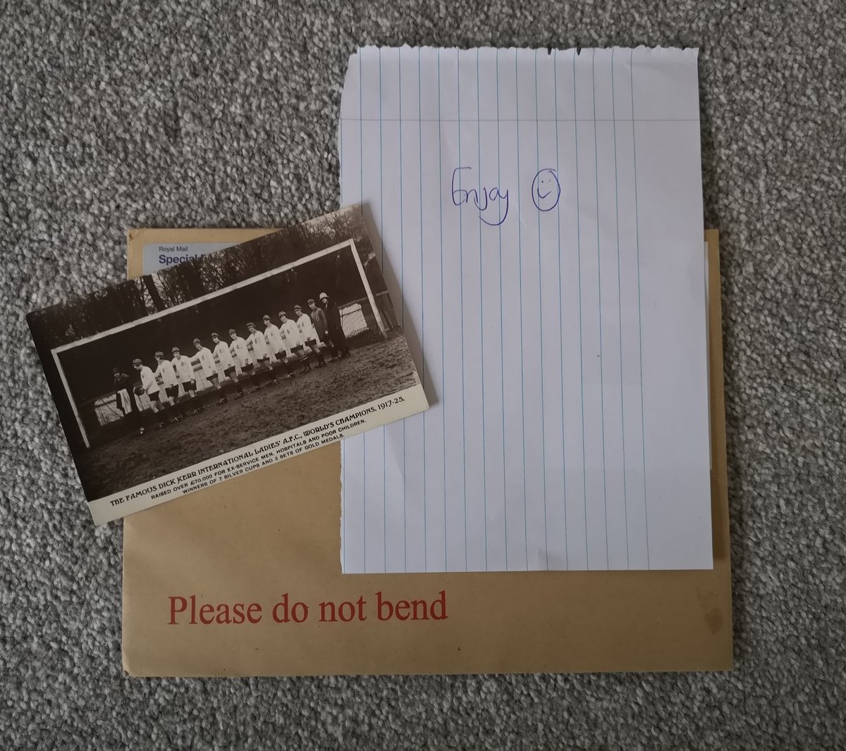 thelostfootball's tweet photo. It's arrived! The Dick Kerr International Ladies' A.F.C. Thankyou @collectfootball #dickkerr #womeninfootball https://t.co/j8V70HBp0i