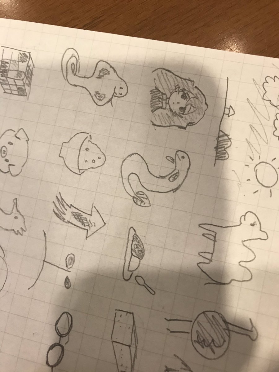 暇すぎてずっと絵しりとりに勤しんでしまった 