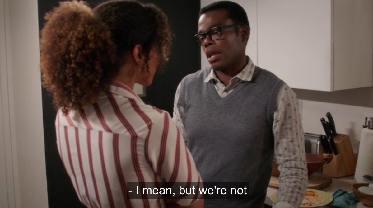 Chidi and I have the same approach to dating.