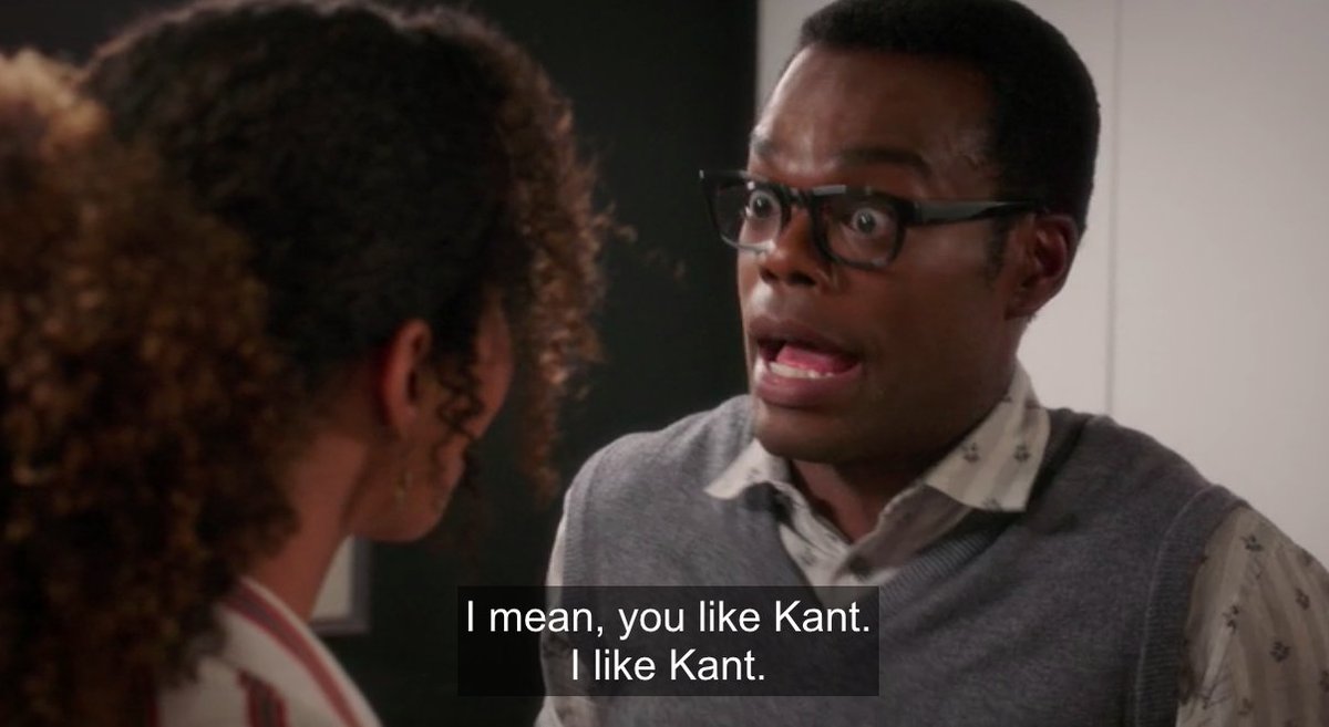 Chidi and I have the same approach to dating.