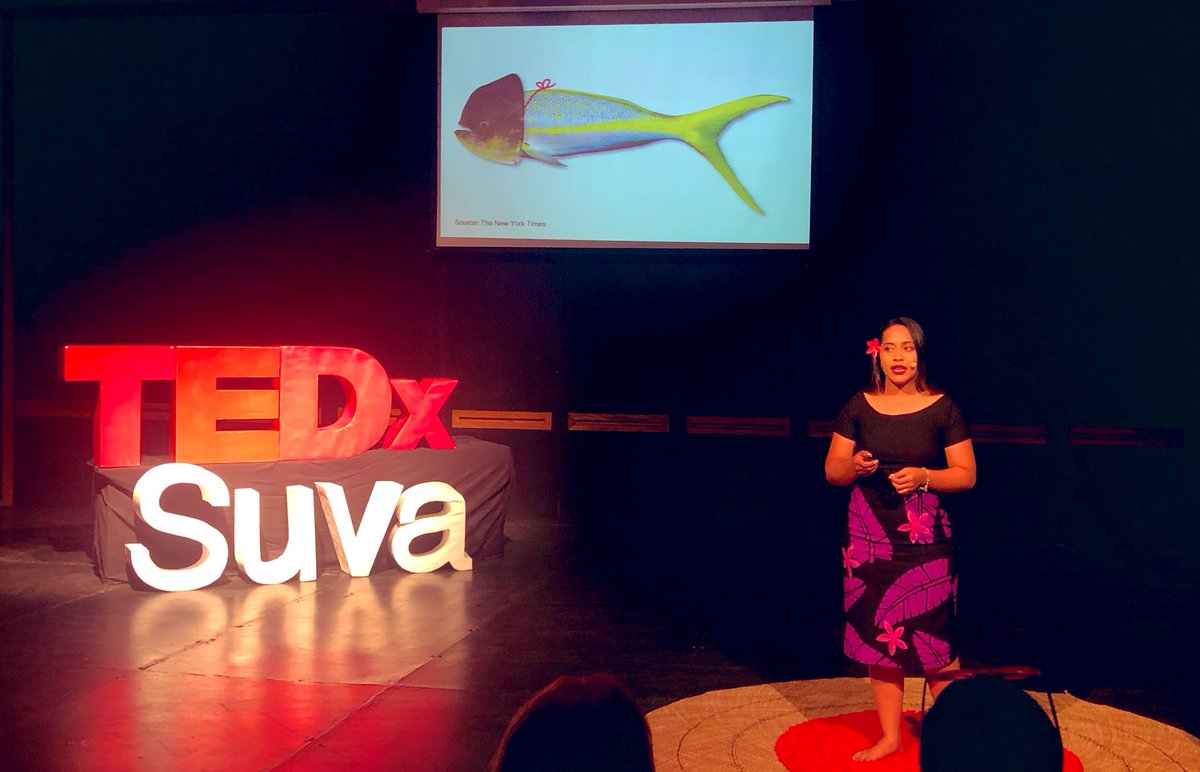 Who says regional workshops are a waste of time? The idea for the blockchain-enabled platform <a href="/TraSeableFiji/">TraSeable Solutions</a> was hatched by 2 fisheries experts after attending a #Pacific regional workshop on ethical fishing. Inspiring story from @skatafono on the mat at #TedXsuva19