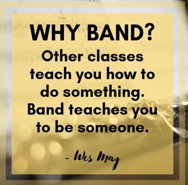 socallawaybands's tweet photo. Band is so much more than just another course.  It helps you become a better person.  #SCband59 #Forte #MSHSChallenge https://t.co/s02a7oeb7p
