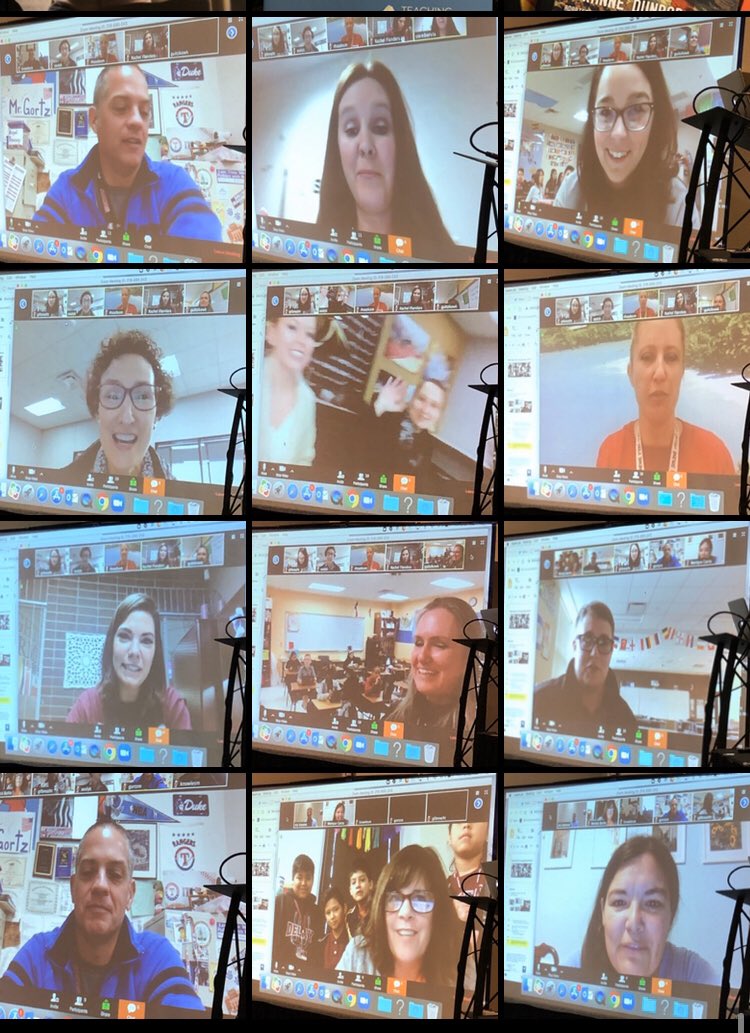 kingczhistory's tweet photo. Thanks to our lil’ Brady Bunch of Basecamp LIVE teachers who joined us to start our presentation... BEST way to start a session, seeing friendly faces 🙌 You were busy but made time to welcome our guests THANK YOU #TXCSS19 #NCSS19 #lisdlandt https://t.co/npPqg3bQ9Q