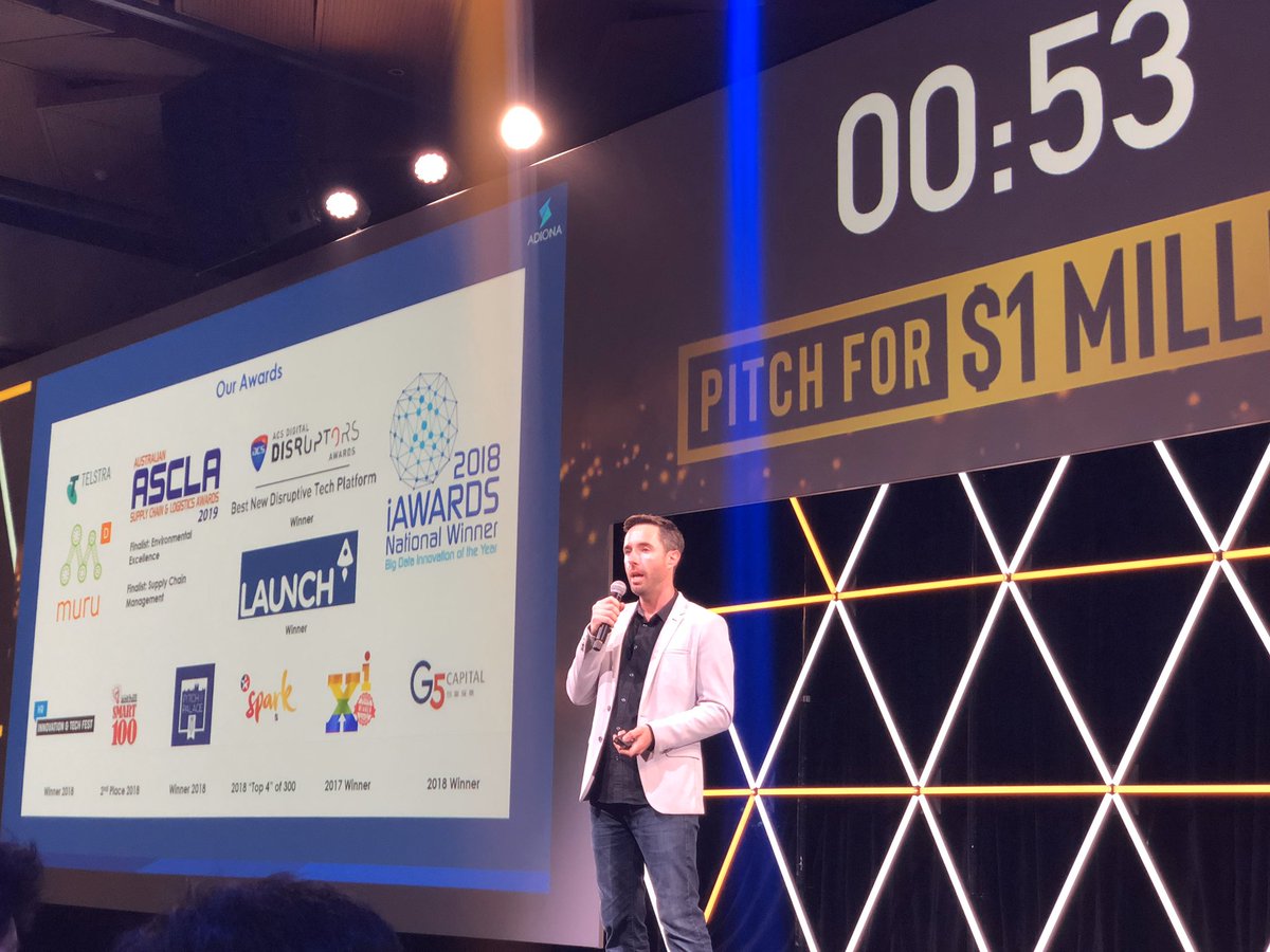 Pitch for $1M finalists! Some of my favourite founders pitching incredible companies @adionatech & @vloggi_app on the main stage at @StartConHQ #StartCon #startups