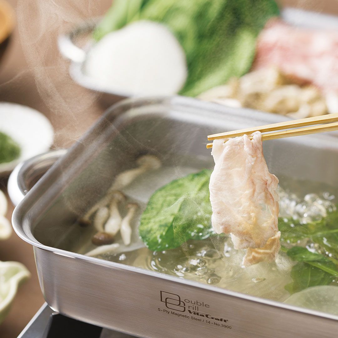 ビタクラフト Instagram Vitacraftjapan シンプルなデザインのダブルグリルは卓上鍋としても大活躍 毎日食べても飽きがこないことからその名がついた常夜鍋には もってこいです T Co Cajhr8zw2d ビタクラフト ダブルグリル 常夜鍋 卓上鍋