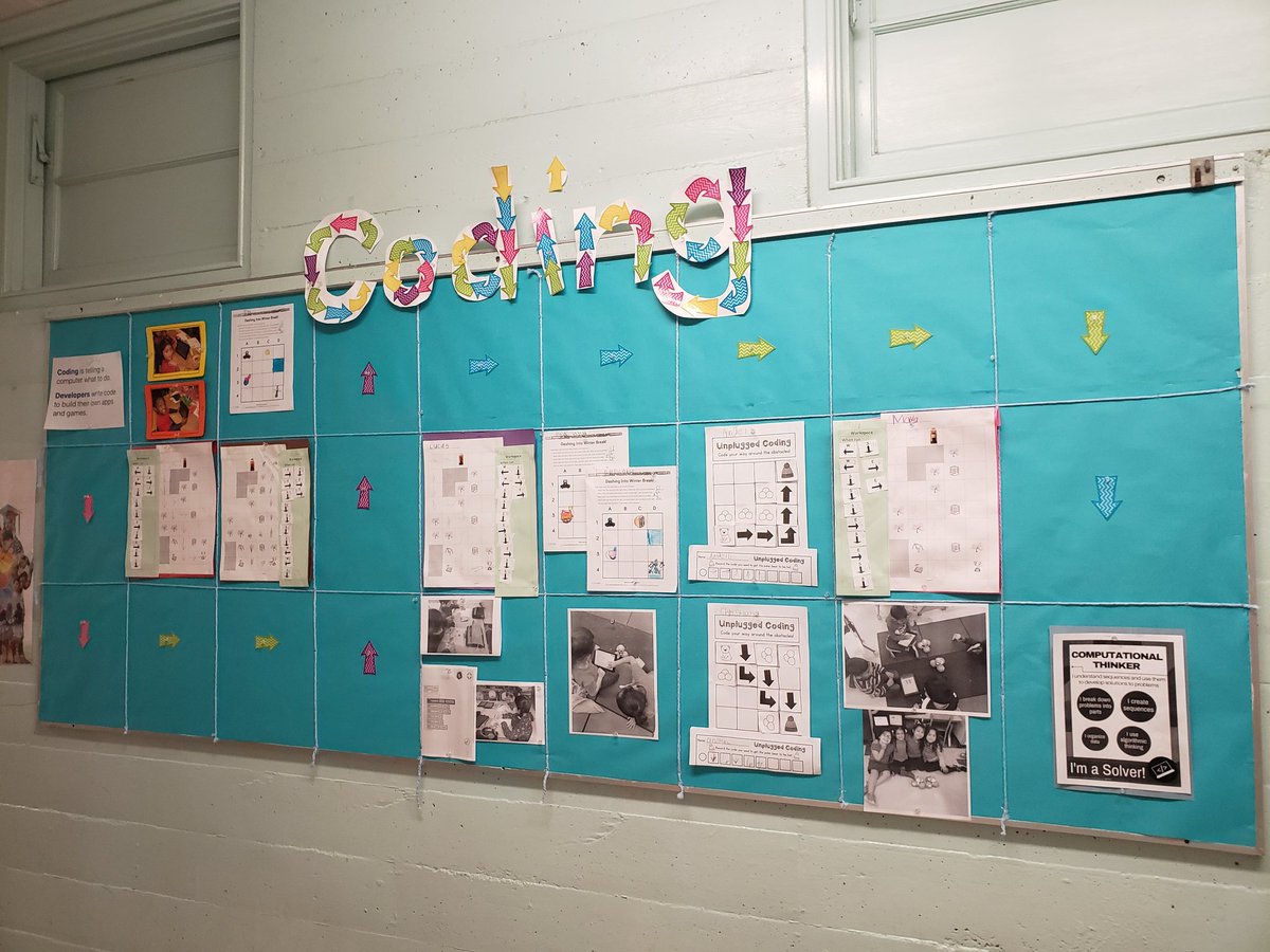 What a great display by our Kindergarten students and teachers for #computationalthinking in preparation for #HourOfCode #computerscienceweek #cs4lausd #unplugged