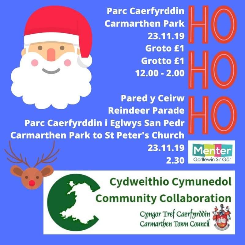 SANTA Parc Caerfyrddin 🎅 HEDDIW
SANTA Carmarthen Park 🎅 TODAY