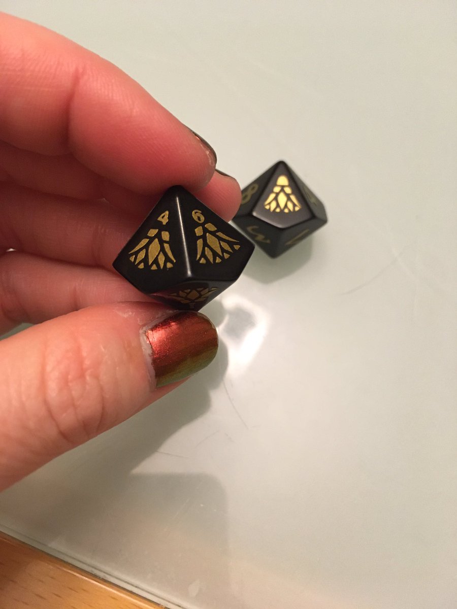 Finished the d10s! Both feature the lotus flower, or sesen. Lotuses open and close in the morning and evening, so they were an important religious symbol of life and rebirth, used in ceremonies as offerings and decoration.   #dnd
