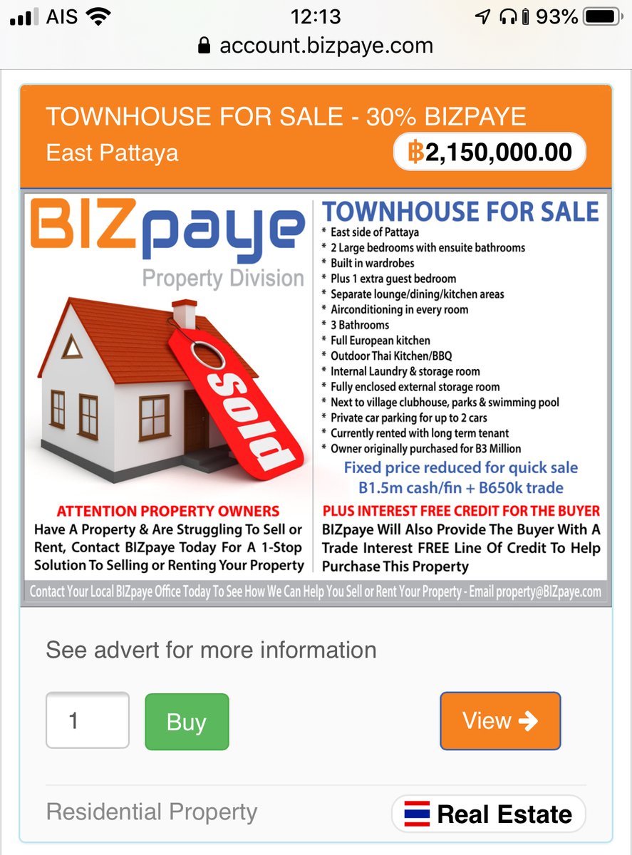BIZpaye's tweet photo. Key to the value of any real crypto is the usability. One major use case is to buy products and services of which we have many available. Take a look at a few real estate deals in the network. #realestate #cryptocurrency #retailexchange #tradeexchange https://t.co/MMym6WhKbH