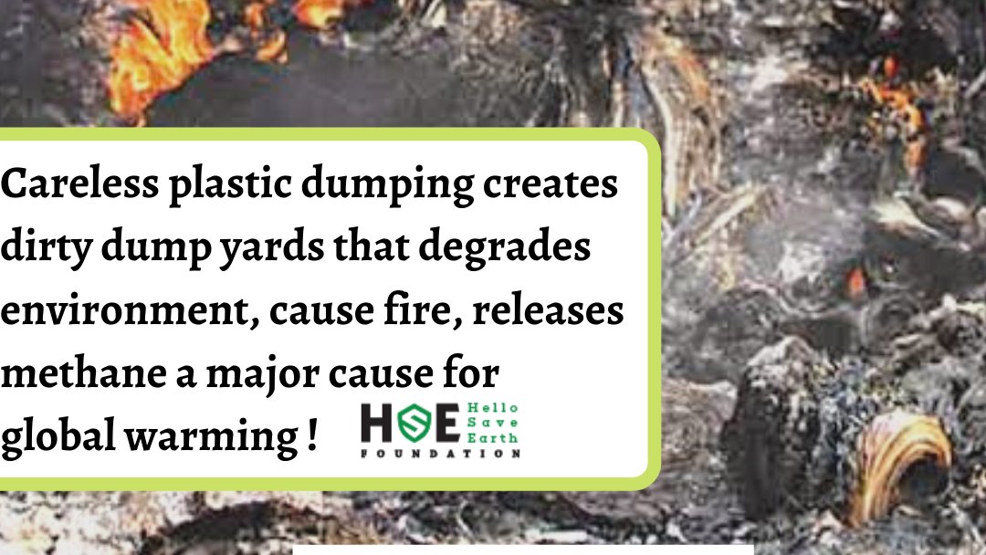 HelloSaveEarth's tweet photo. careless plastic dumping creates dirty dump yards that degrade the environment, cause fire releases a #methane a major cause for #GlobalWarming
.
.
#HSE #plasticfree #Recycle #Hellosaveearth #recycling #SaturdayMotivation #pollution #GlobalWarming #Earth
@HelloSaveEarth https://t.co/XuS6Myddx8
