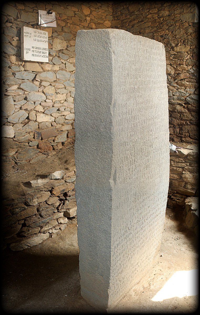 TourExcellence's tweet photo. This is mimorial inscription belongs by aksumite king of the 4th century ad known as Ezana it is inscrbted in #Greek #sabean #geez languages in this inscription Ezana announces his victors over his enments https://t.co/Jl4VajHTYJ