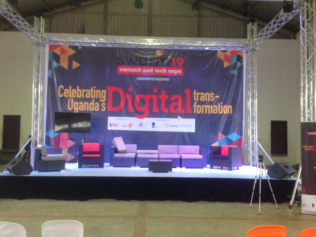 KPaool's tweet photo. Currently at the #SwarmTechExpo19 #minute5 is #BringingTheMarketToYou . Pass by to know more about the service and walk away with a gift from Minute5. @InnovationVilla @kiw_ug @mtnug @hivecolab @ICTAUg https://t.co/BDzOVnnzZ6