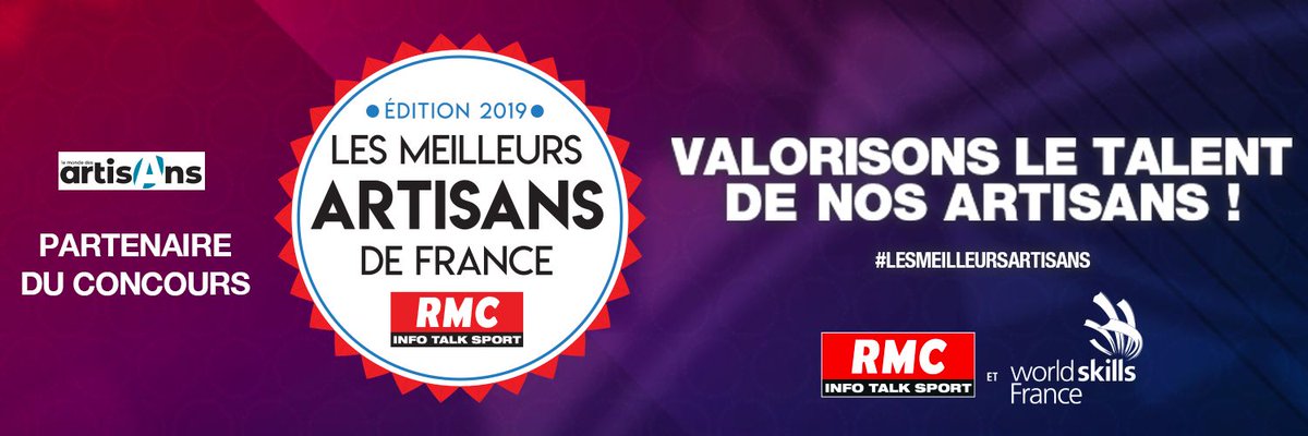 mondedartisans's tweet image. #Artisanat Le concours @RMCinfo #LesMeilleursArtisans revient en 2020 ! Sept métiers sont représentés : bouchers, coiffeurs, mécaniciens automobile, carreleurs, peintres-décorateurs, charpentiers et plombiers. Vous avez le profil ? Inscrivez-vous buff.ly/33dmd22