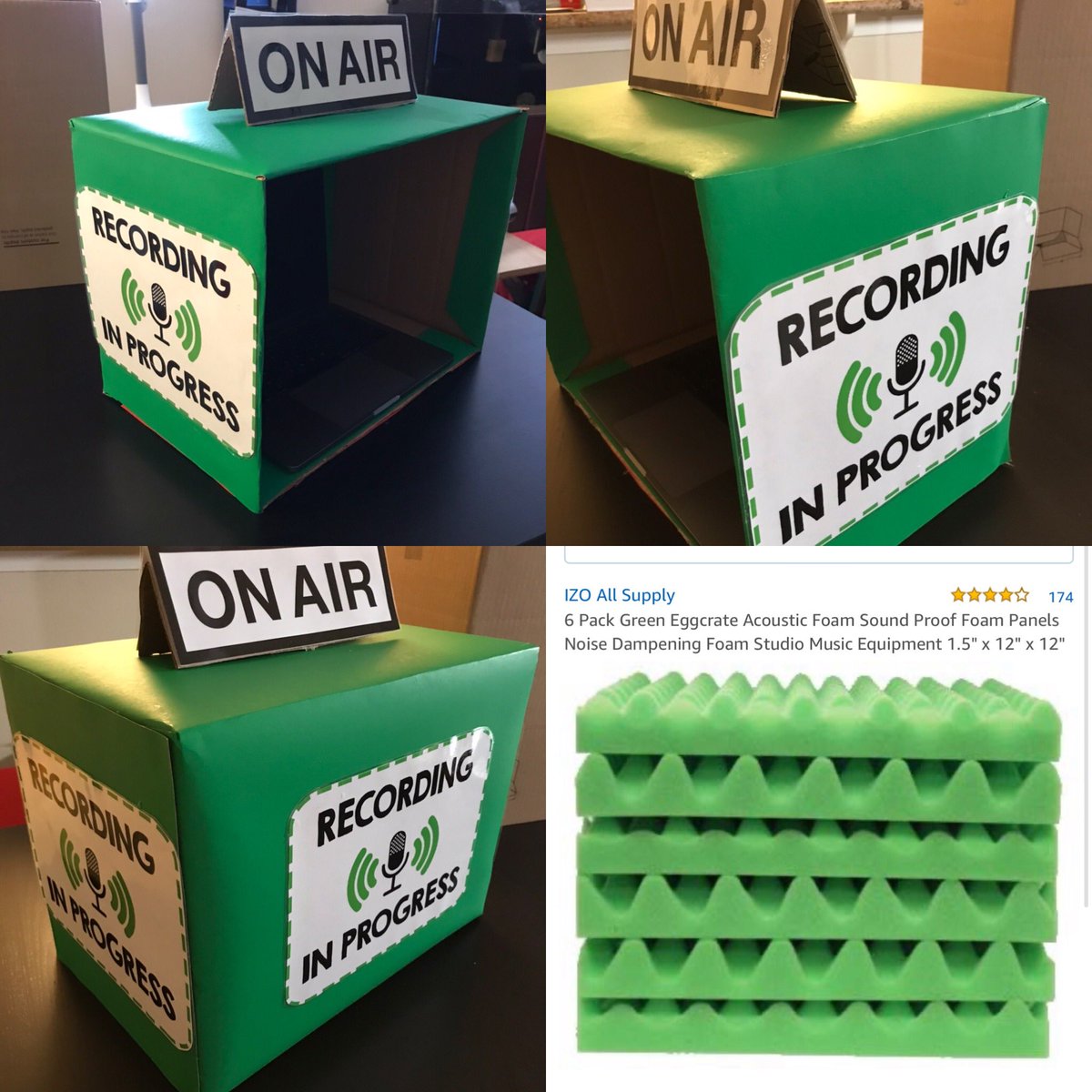 KristineTsung's tweet photo. Making something exciting! Some flipgrid recording studios for the students when they come back from Thanksgiving break! https://t.co/NV1XYHsjH3