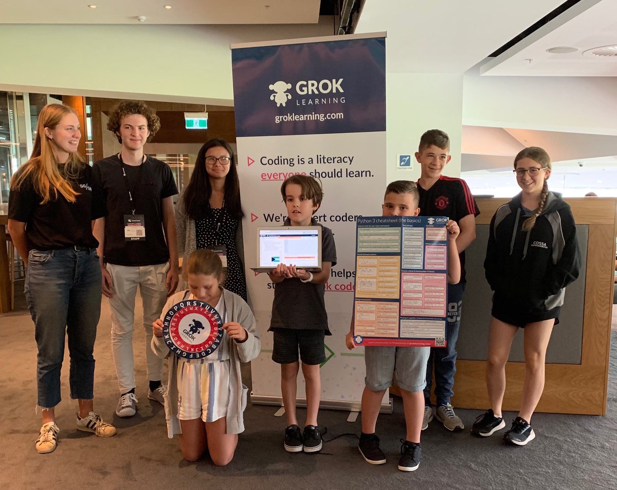 sharon_melamed's tweet photo. Australia’s largest #startup conference ⁦@StartConHQ⁩ was not just for grown-ups - there were free coding classes for the next gen, courtesy of ⁦@groklearning⁩ 👏 Why is #coding not compulsory in our schools? 🤷‍♀️ https://t.co/qOaSBE9CHm
