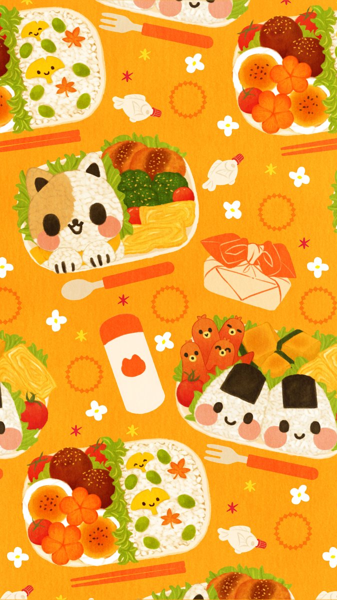 Omiyu みゆき Pa Twitter ねこのおべんとう お弁当 ねこ キャラ弁 イラスト Illust Japan Bento 壁紙 和食 和風 ランチ いつの間にやらフォロワーさん100人超えてる びっくり ありがとうございます