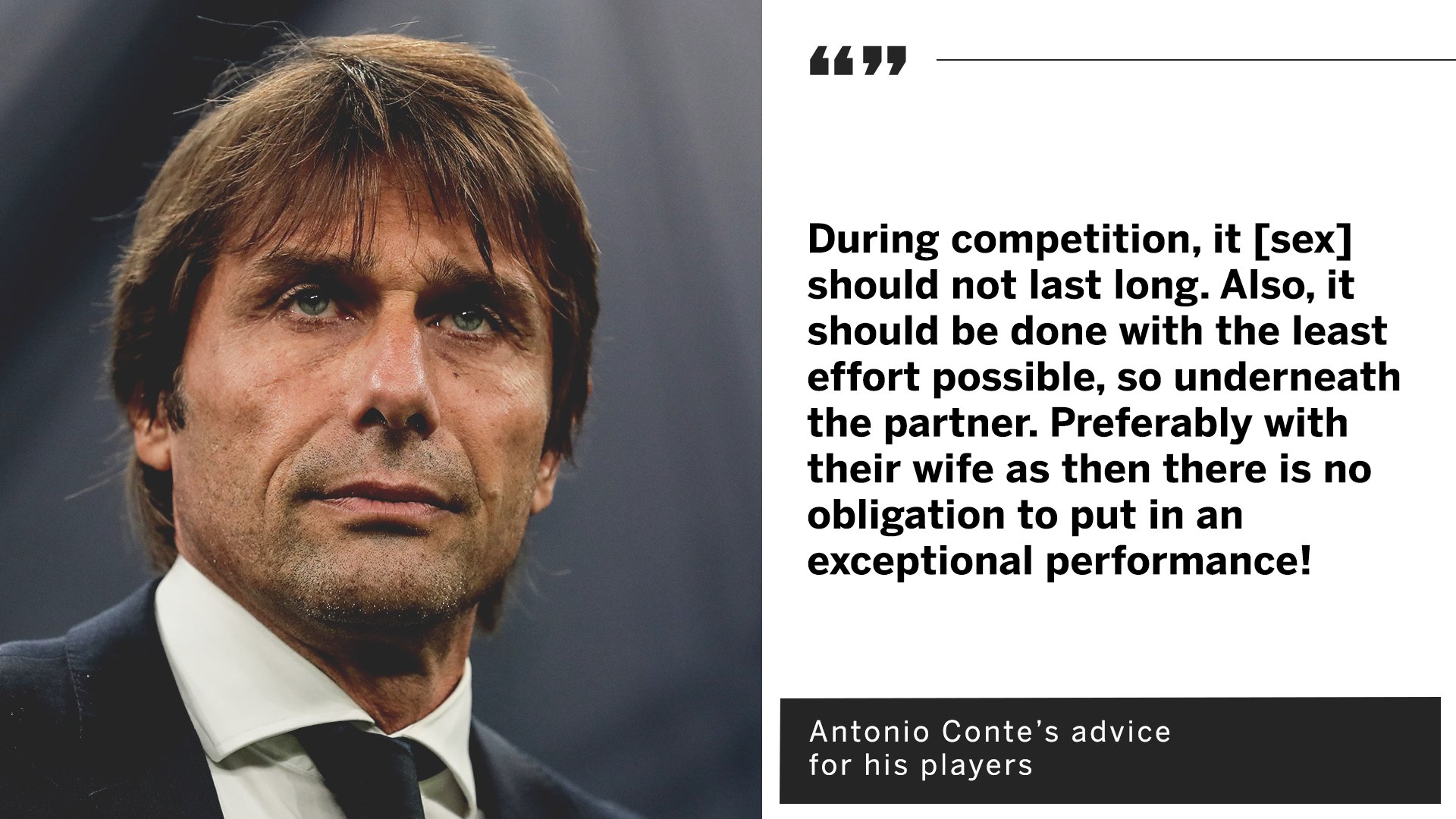 Eric Njiru on X Antonio Conte advises players to preferably have  
