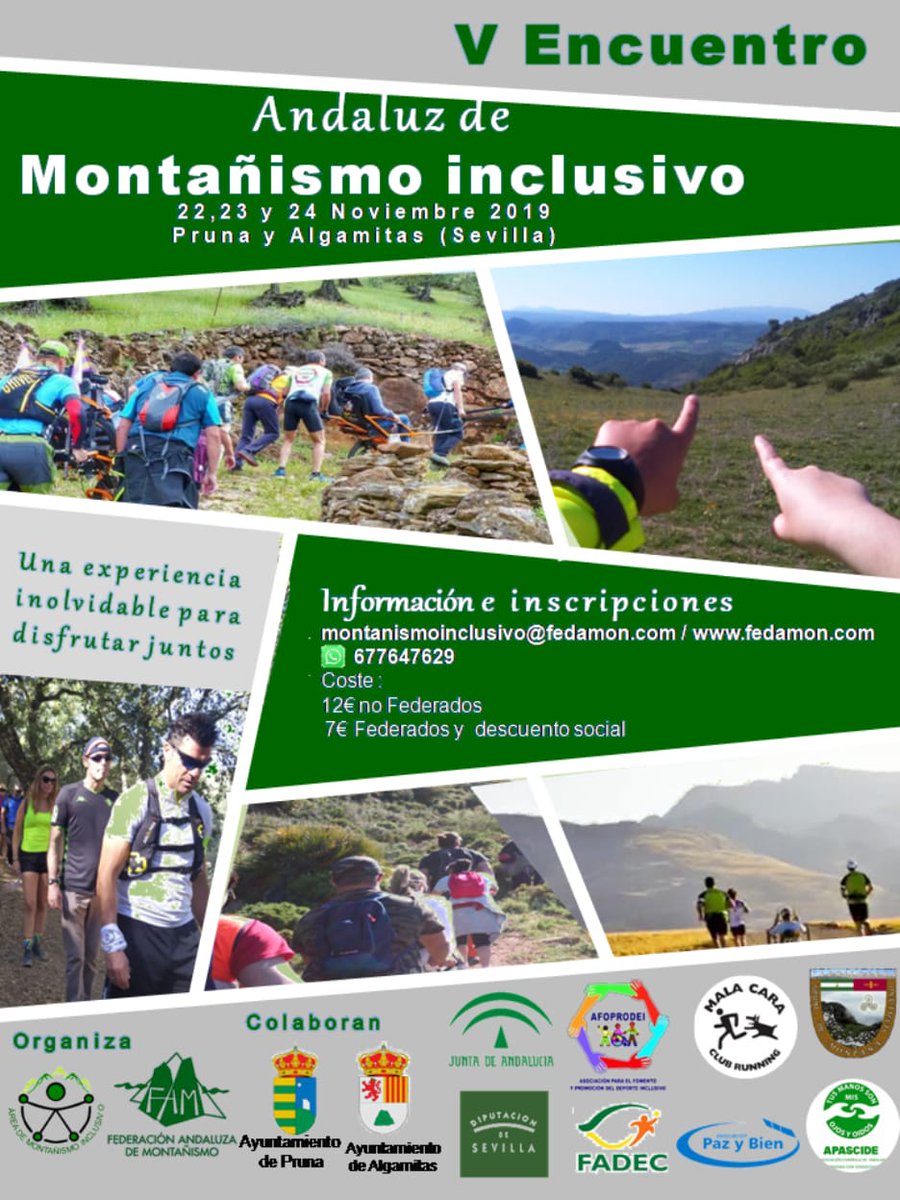 afoprodei's tweet photo. ¡¡ Comienza la aventura !!
El Terril nos espera.

#afoprodei #joëlettes #inclusion #federaciónandaluzademontaña #ayuntamientodepruna https://t.co/eZWZumS7mC