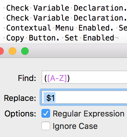 mrwatson_de's tweet photo. #NoteToSelf Here's a handy #Regex to split CamelCase into words. Useful for #FileMaker or #MBSPlugin function names. https://t.co/W6vuEKwwss