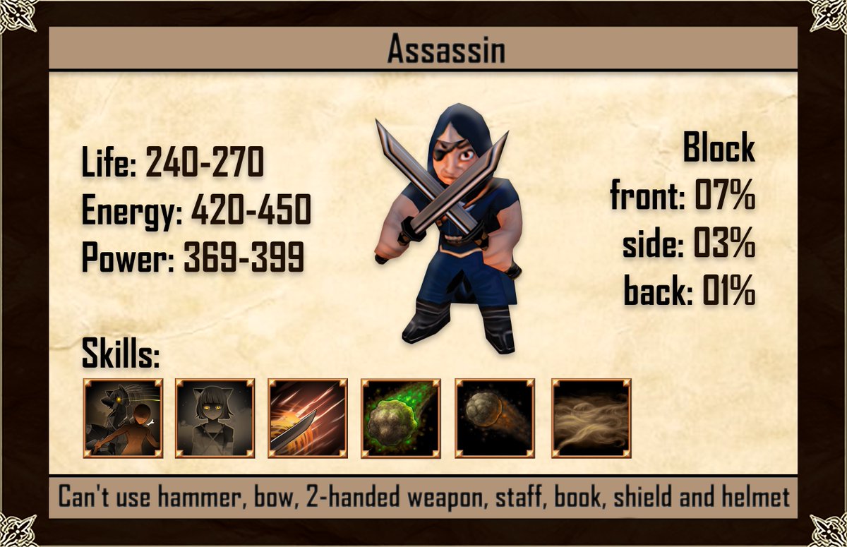 FastSkillTeam's tweet photo. We have another character token set up for a Holy Gladiators fighter! Check out our base Assassin combater.

#Assassin #ScreenshotSaturday #HG #HolyGladiators #FST #FastSkillTeam #Character #Token #Stats #MobileGaming #IndieDev #GameDev #Indie https://t.co/w1t8Sw0Ulv