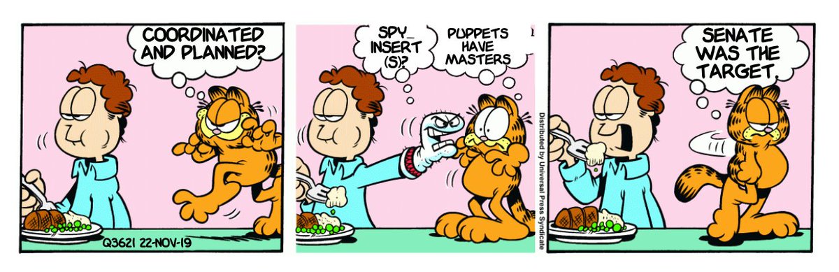 Q Drops as Garfield stripsQ3621 22 Nov 2019