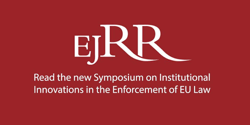 FREE ACCESS: “Institutional Innovations in the Enforcement of EU Law and Policies," a new symposium from <a href="/EurJRR/">EJRR</a>, is free to read until 10 December: cambridge.org/core/journals/… <a href="/CUP_Law/">Cambridge University Press - Law</a> <a href="/alemannoEU/">Alberto Alemanno</a> #eulaw