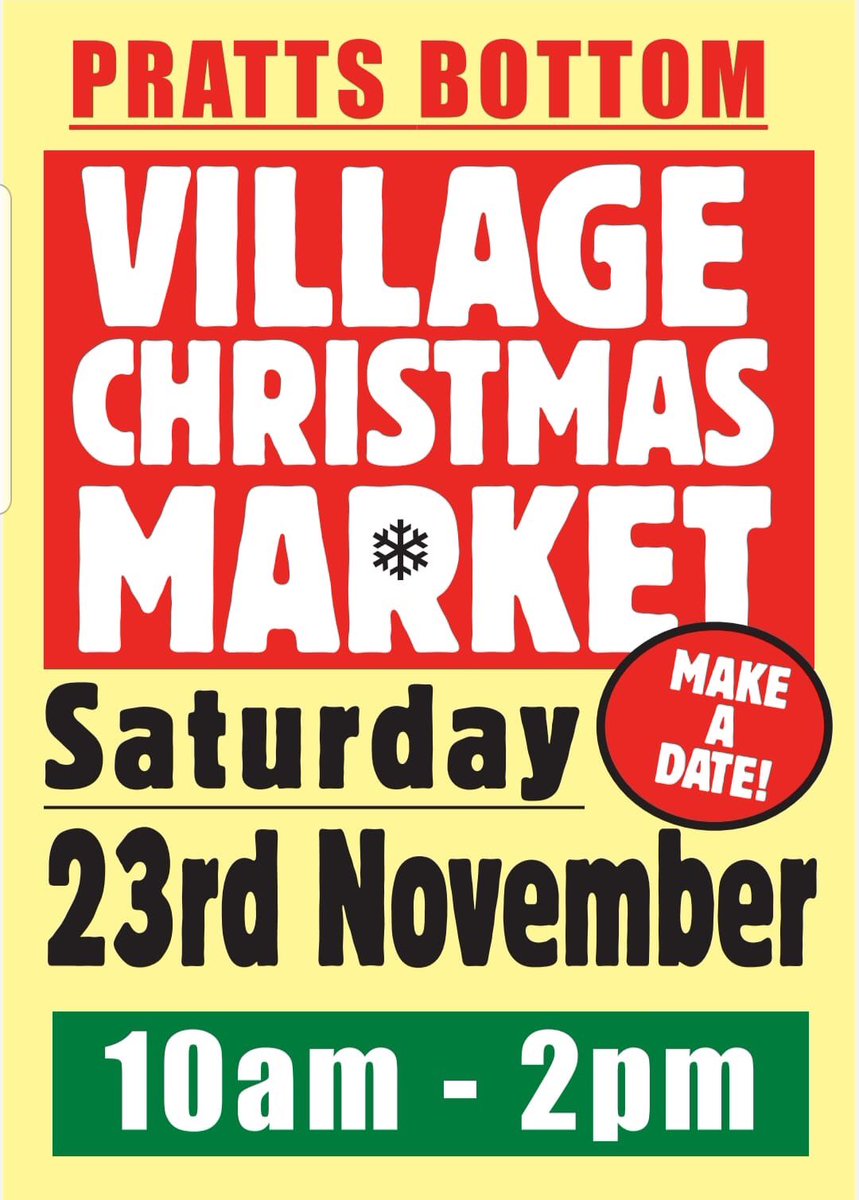 If you have no plans today, why not head to the Christmas Market in Pratts Bottom, #Orpington. My mum will be there serving tea, coffee &amp; cake 😊. #christmasshopping