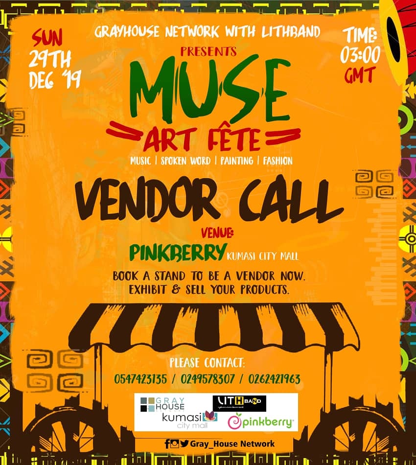 iamdpeters's tweet photo. #thisdecember #YearOfReturn
#MUSEARTFÊTE
#MUSE19
MUSIC (LIVE BAND) // SPOKEN WORD // PAINTING // FASHION
#Kumasi are you ready https://t.co/DYbu1ac7Km