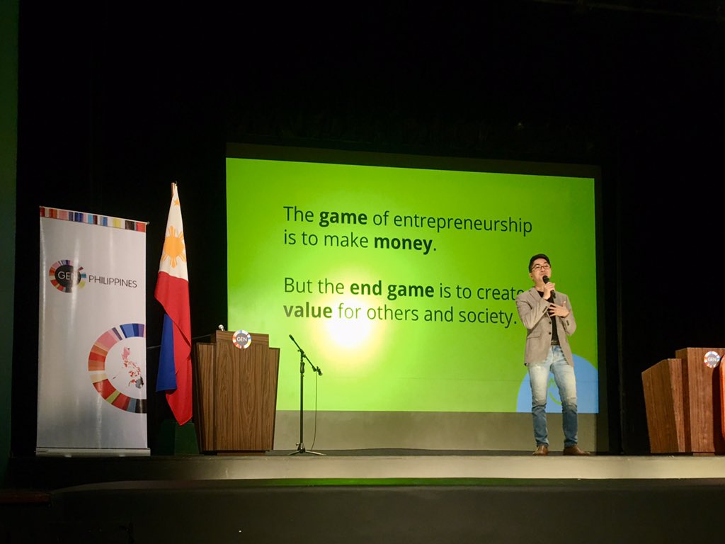 “The game of entrepreneurship is to make money. But the end game is to create value for others and society” - Mr. Josh Mahinay

<a href="/unleashingideas/">Global Entrepreneurship Network</a> #GEW2019 #GEWPH2019 #GENPhilippines #GEWPhilippines #GEWBlueprintOfSuccess2019 #CBCPhilippines2019 #ExperienceEnterprise