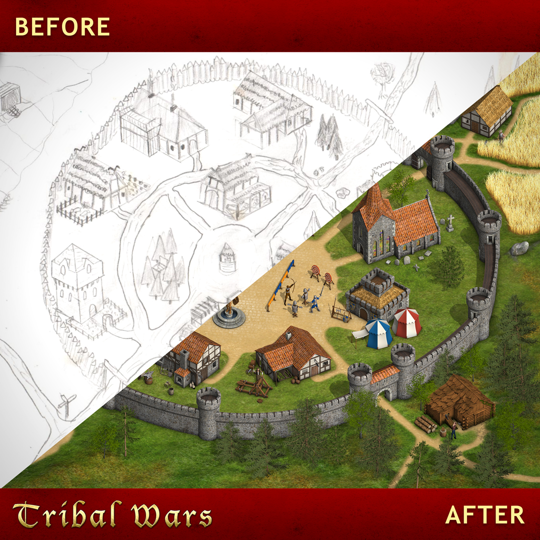 InnoGames on X: This is the unbelievable evolution of Tribal Wars' first  draft to the current game. #TribalWars #gamedesign #productdevelopment   / X