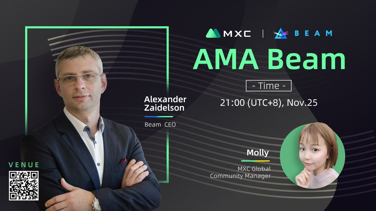 💽#MXC #AMA - Beam <a href="/beamprivacy/">BeamPrivacy</a>
🌞Join to know more about $BEAM and win rewards!

Participate:
1⃣Follow @MXC_Fans 
2⃣Like &amp; RT
3⃣Comment your number 

More:
bit.ly/2OdnvpF

📆21:00(UTC+8), Nov.25
📽️t.me/MXCEnglish

$BTC $ETH #MXC_Fans #Blockchain #Crypto #Airdrop