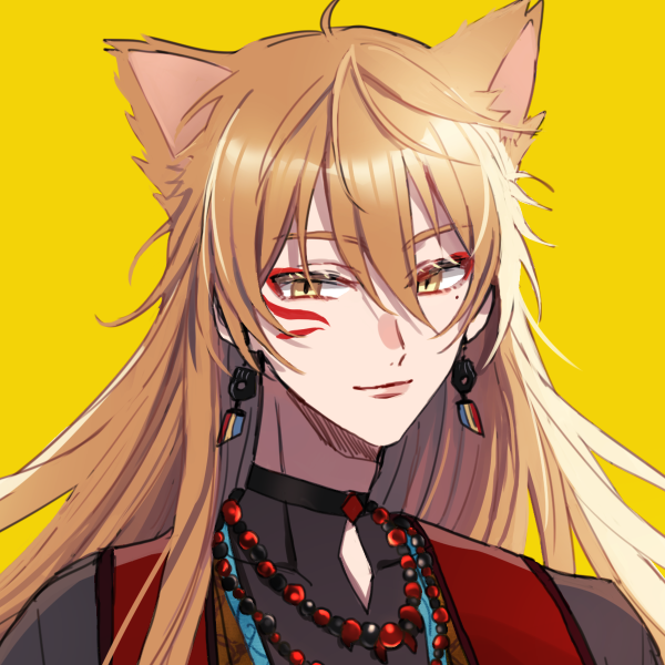 1boy male focus animal ears long hair solo fox ears jewelry  illustration images