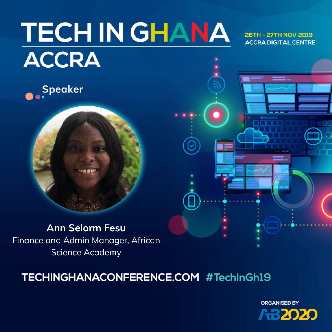 AnnFesu's tweet image. Absolutely delighted to be speaking at the  @TechInGhana conference in Accra about @AfricanGifted 
#Techingh19 #AfricanScienceAcademy