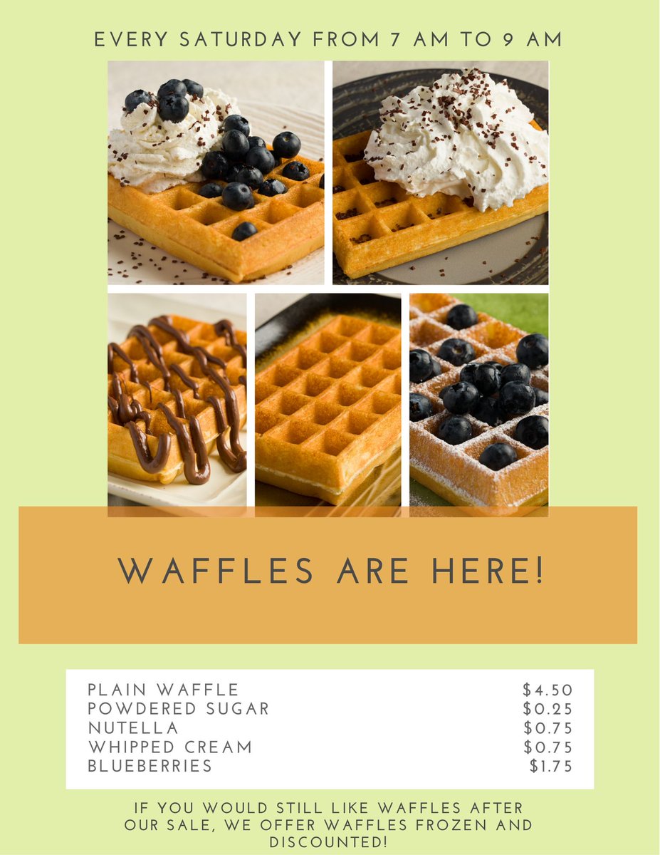 Almost waffle time! The roads are not that bad so come on in and enjoy a warm Belgian waffle, or take a Uber, so worth it!
#thefrenchkitchen #belgianwaffle # warmwaffle #frenchbakery #uber #Nutella #homemadewhippedcream #breakfast #icyroads