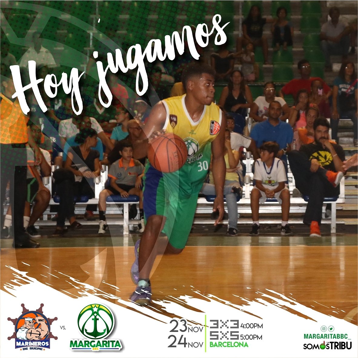 Margaritabbc_'s tweet photo. 💚🏀HOY JUGAMOS 
👉🏻Sábado 23 de noviembre 
@margaritabbc_ Vs. @marinerosbbc
 En Barcelona 👏🏼
#desarrollandoelfuturo #GuaiqueriesDeMargarita #MargarutaBBC #SomosLaTribu #Led1 #Led1Vzla #Baloncesto🇻🇪🏀 #basketball #deporte #islademargarita #Venezuela #tabloncillo
@led1vzla https://t.co/HA2JcAzNTm