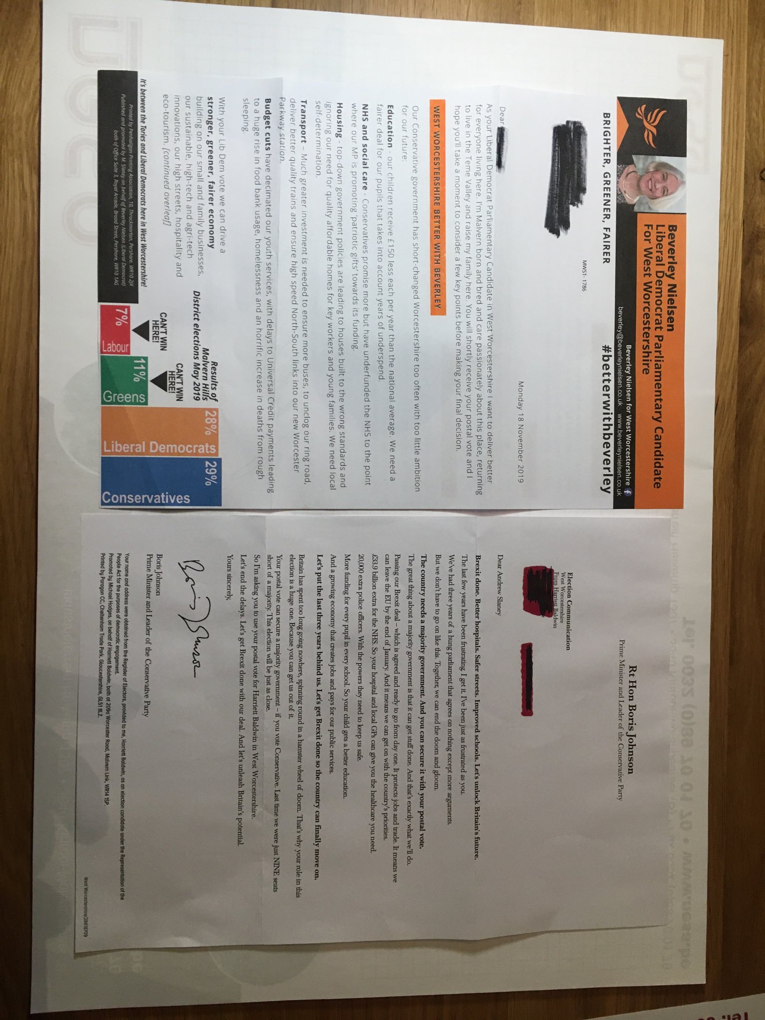 Cllr Beverley Nielsen on Twitter "Postal voter letters are out& choice