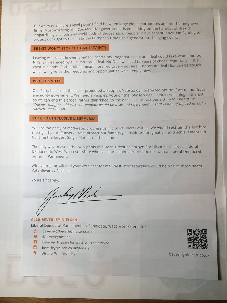 Cllr Beverley Nielsen on Twitter "Postal voter letters are out& choice