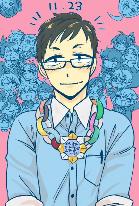 社さんにゆかりのあるライバーをって思って描いたら止まらなくて全員分の着色が出来なくなりました…w
改めましてお誕生日おめでとうございます!!社さんの幸せなライバー人生がこれからも続きますように!! #社築納品物 