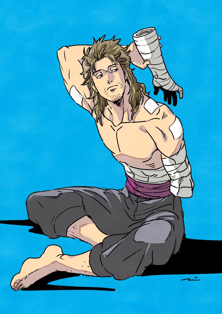 銀魂 おじさん湿布はりの図 阿伏兎 銀魂 Gintama Maxのイラスト 銀魂 おじさん湿布はりの図 阿伏兎 銀魂 Gintama Maxのイラスト