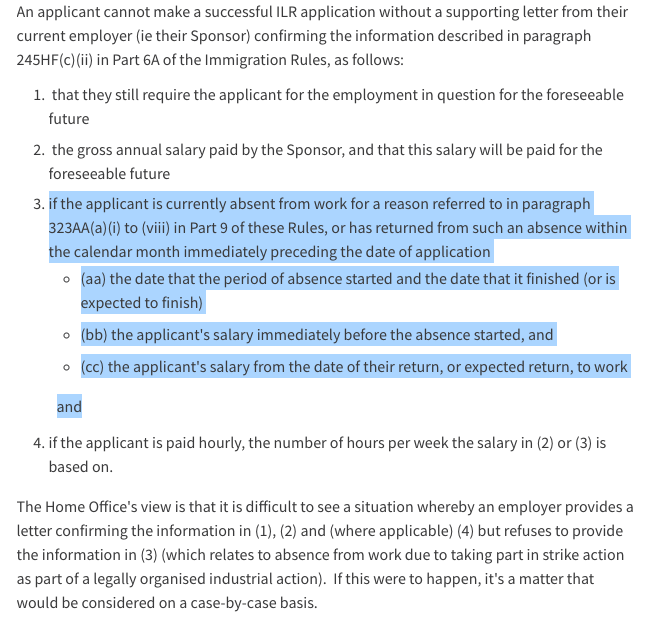 2. Some folks are presenting this guidance as saying there are no longer restrictions on migrant workers striking. That is not true. Rather, migrants on work visas (Tiers 2 & 5) can strike w/o it affecting their status IF their employer confirms they were away for strike action.