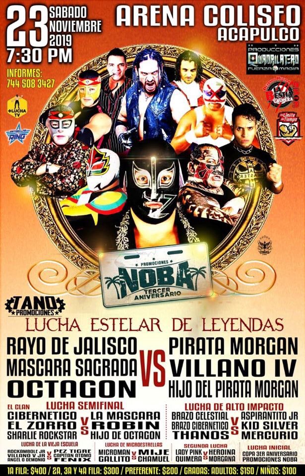 Mauu_Gabriel's tweet photo. ¡Hoy tendremos #LuchaLibre en la Arena Coliseo Acapulco! Sensacional cartel que presenta Promociones NOBA celebrando su Tercer Aniversario en punto de las 7:30 P.M.
¡No Faltes! ¡Ahí Nos Vemos! https://t.co/jpK4YIdFQ6