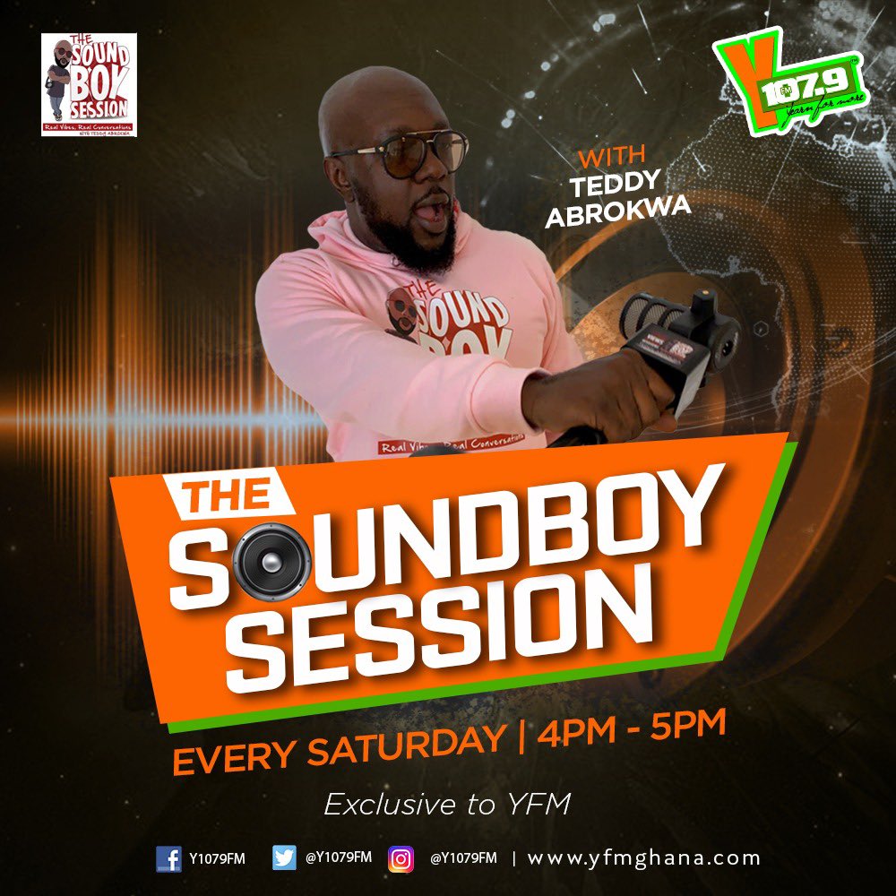 SoundboyT's tweet photo. Lock in to Y107.9FM in Accra from 4-5pm today (and every Saturday
-
Flowking Stone & The PM will be joining Teddy Abrokwa on the @thesoundboysession.
-
More new riddims, vibes and real conversations.
#thesoundboysessiononY #SoundboyT #UKtoGh @Y1079FMofficial https://t.co/Idjpi1G3jG