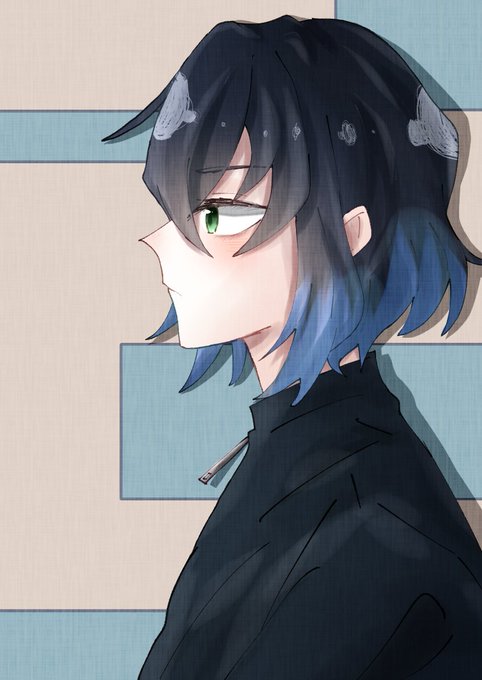 師走いつかさんがTwitterに投稿した嘴平伊之助(鬼滅の刃)のイラスト。
