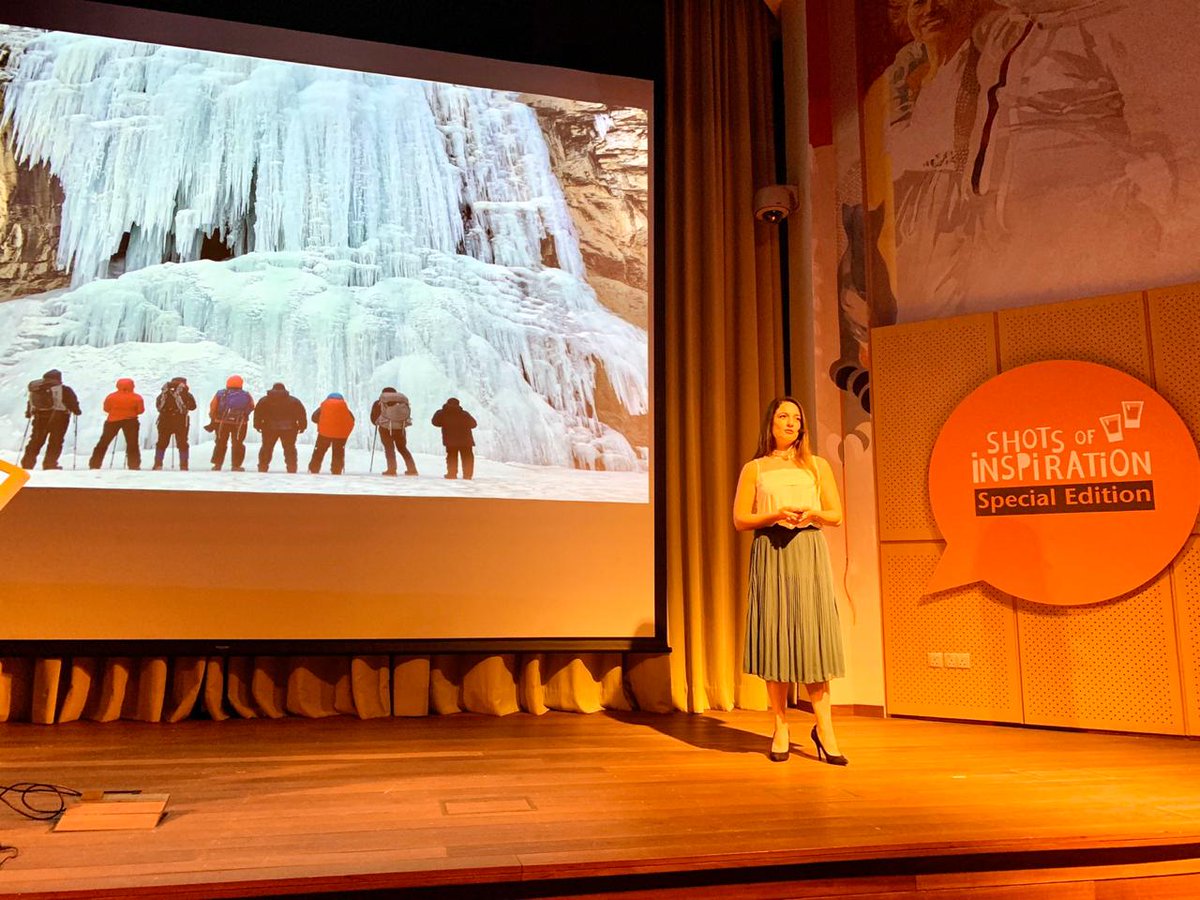 neocland's tweet photo. #HappeningNow 
 An inspirational speech by Memnia Theodorou!
#innerstrength 
#shotsofinspiration
#Cyta https://t.co/S8DmJxy0On