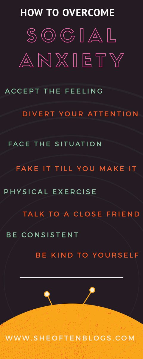 Sidra03549997's tweet photo. Listed below are few tips to help you overcome your social anxiety.
https://t.co/aAX2oqw0oh
#socialanxiety #overcomesocialanxiety #sheoftenblogs #blogger https://t.co/zuWgtS4KQU