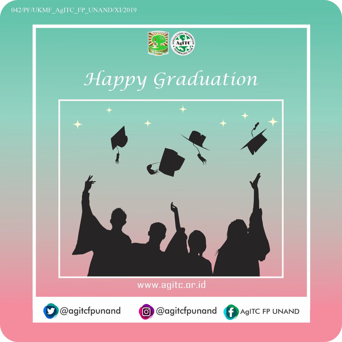 AgITCFPUnand's tweet photo. [HAPPY GRADUATION]

Happy Graduation uda dan uni UKMF AgITC. Semoga gelarnya berkah dan semua yang telah didapatkan hari ini semoga mampu menjadi pelecut semangat ke gerbang yang lebih mulia. Aamiin —————————————————————#AgITC
#itforeveryone https://t.co/k7OAKRH2uu