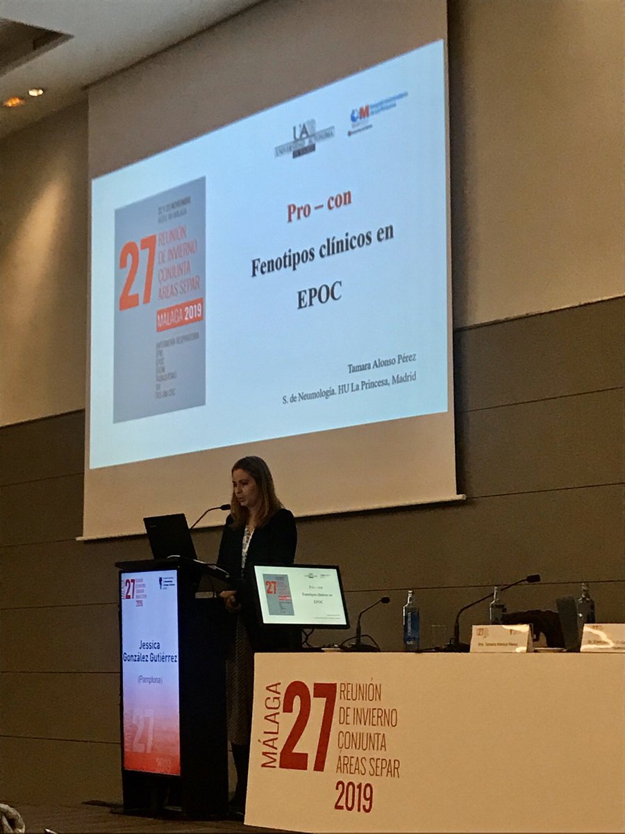 Fenotipos clinicos y rasgos tratables en el EPOC. Incorporación en la práctica clínica diaria <a href="/TamaraAlonsoo/">Tamara Alonso</a>  <a href="/jessicaGonzalez/">Jessica Gonzalez</a> <a href="/SeparRespira/">SeparRespira</a> #reunionSeparMalaga